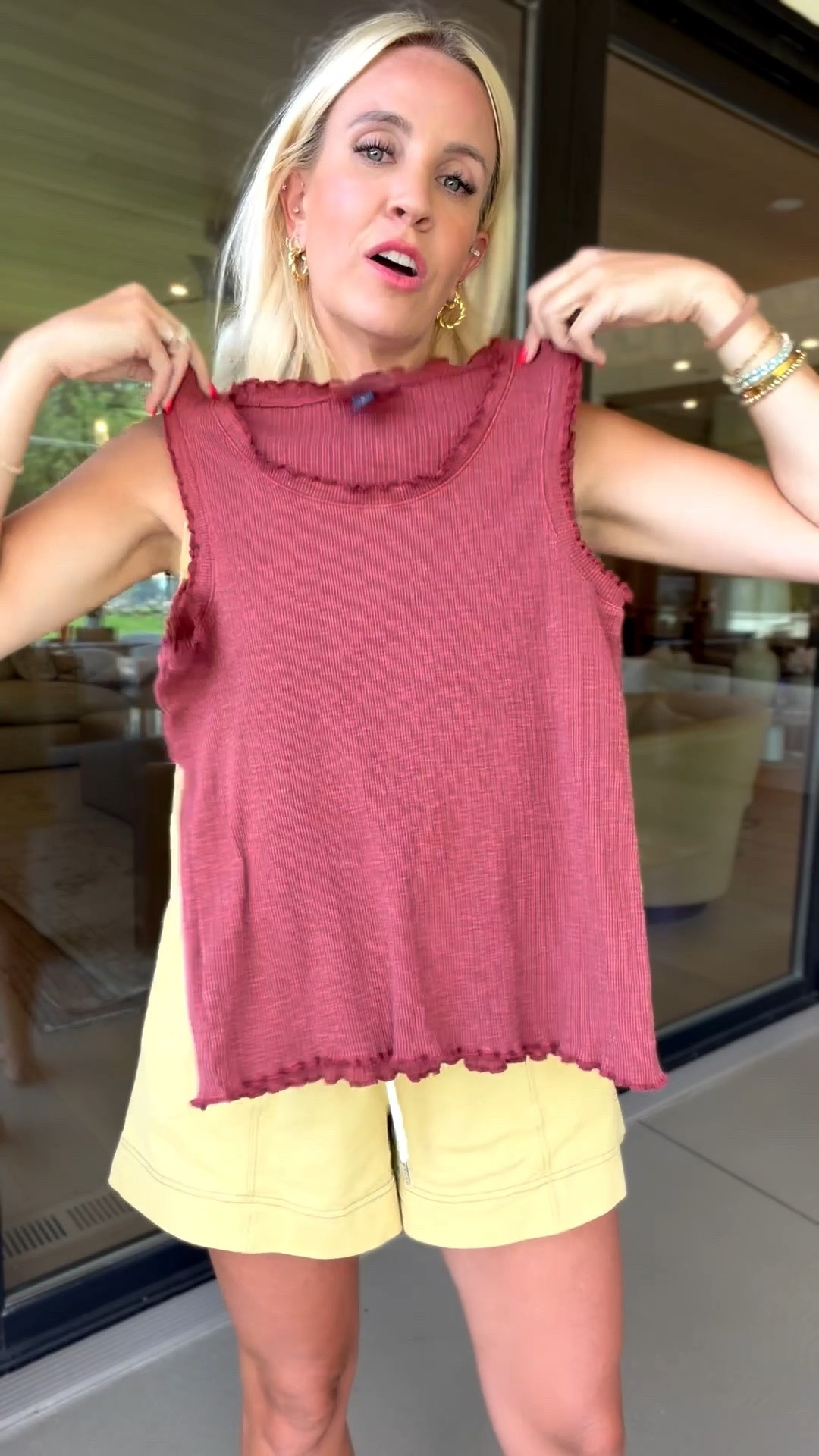 I wore the crap out of my tank like this so I was excited when I saw this new color!

#LTKootd #LTKgrwm #LTKmomlife