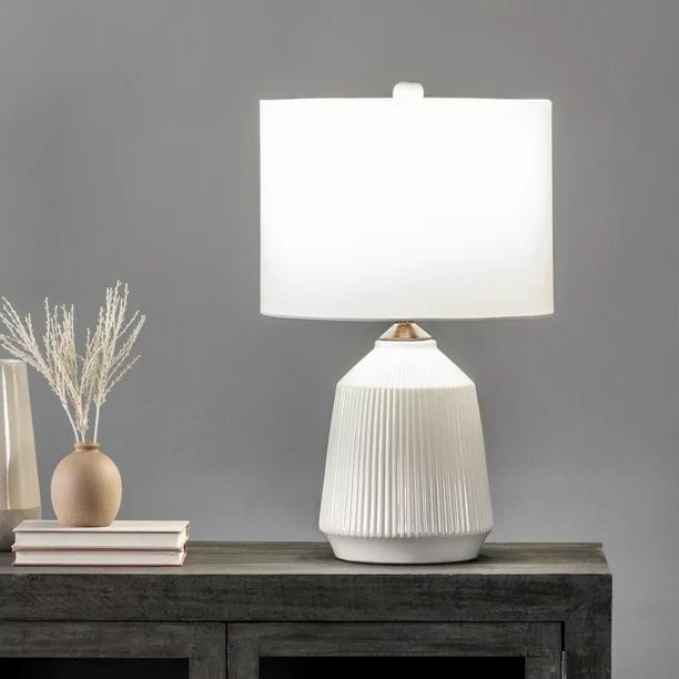 nuLOOM Renton 24" Ceramic Table Lamp, 24" H x 15" W x 15" D, Cream | Walmart (US)