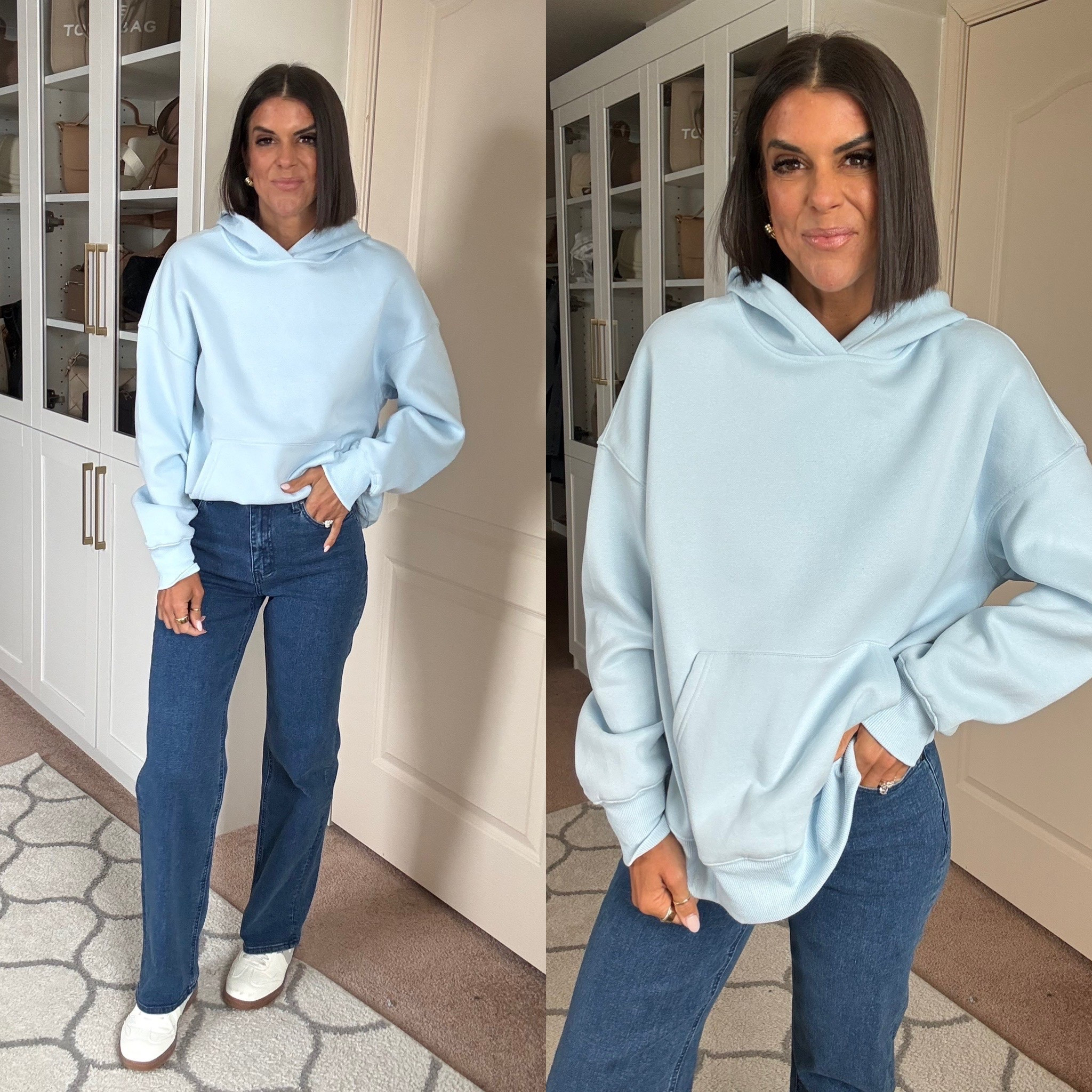 Size small in hoodie size 2 in jeans 

#LTKSeasonal