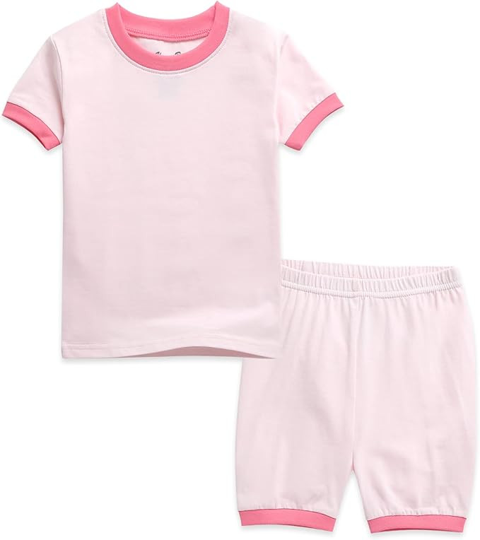 VAENAIT BABY 6M-12Y Boys Girls Toddler Solid Cotton Daily Short Summer Pajamas Pyjamas Sleepwear ... | Amazon (US)