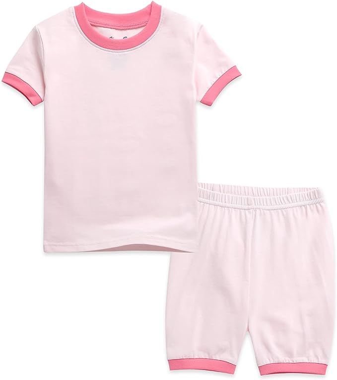 VAENAIT BABY 6M-12Y Boys Girls Toddler Solid Cotton Daily Short Summer Pajamas Pyjamas Sleepwear ... | Amazon (US)