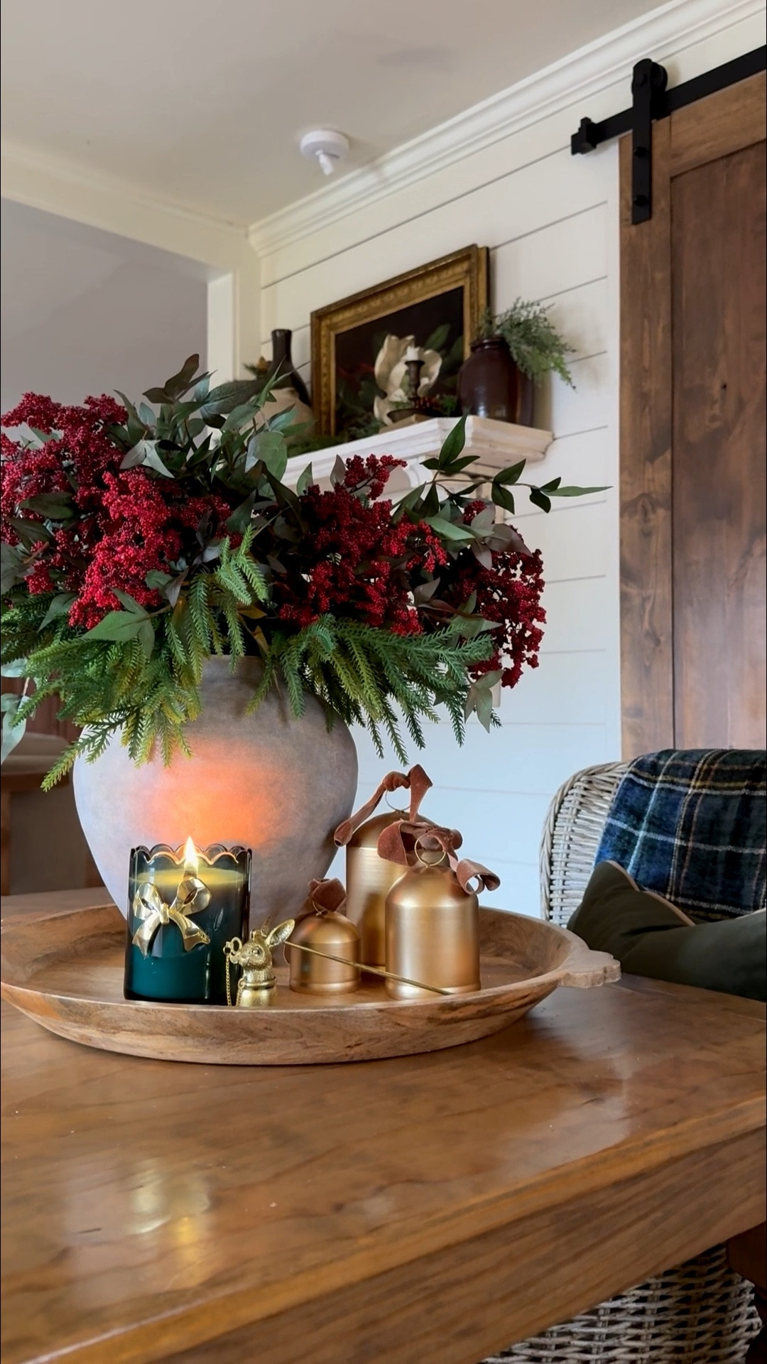 ✨ How to Build an Effortlessly Designer, Old-World Christmas Centerpiece ✨
Start with any tray as your base, then anchor the look with an old-world inspired pottery piece—that beautiful patina brings instant charm. Build your foundation with greenery stems, letting them spill naturally for that lush Christmas feel.
From there, choose your vibe:
• Red or white berries for a classic holiday pop
• Magnolia stems for an elegant touch
• Red roses for a rich, romantic Christmas moment
Sometimes I love adding a simple bow around the vase, then filling the tray with a few accents—candles, bells, marble trees, a deer statue, or anything you already have that feels festive and collected. Mix textures, play with scale, and let it feel natural and storied. ✨🎄
Holiday Decor Disclaimer:
This time of year, decor sells out fast. I’ve linked similar options where needed—thank you for understanding! You can also favorite items on LTK to get notified of restocks.

#LTKHoliday #LTKHome #LTKSeasonal