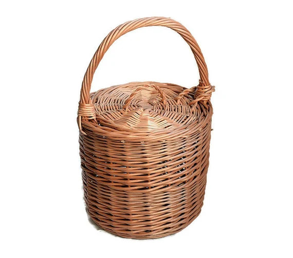 Round Willow Basket Birkin Basket Middle Size Round Basket | Etsy | Etsy (US)