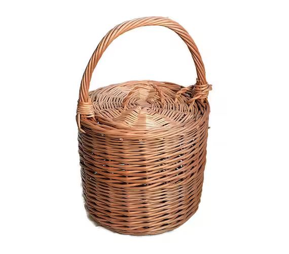Round Willow Basket Birkin Basket Middle Size Round Basket | Etsy | Etsy (US)