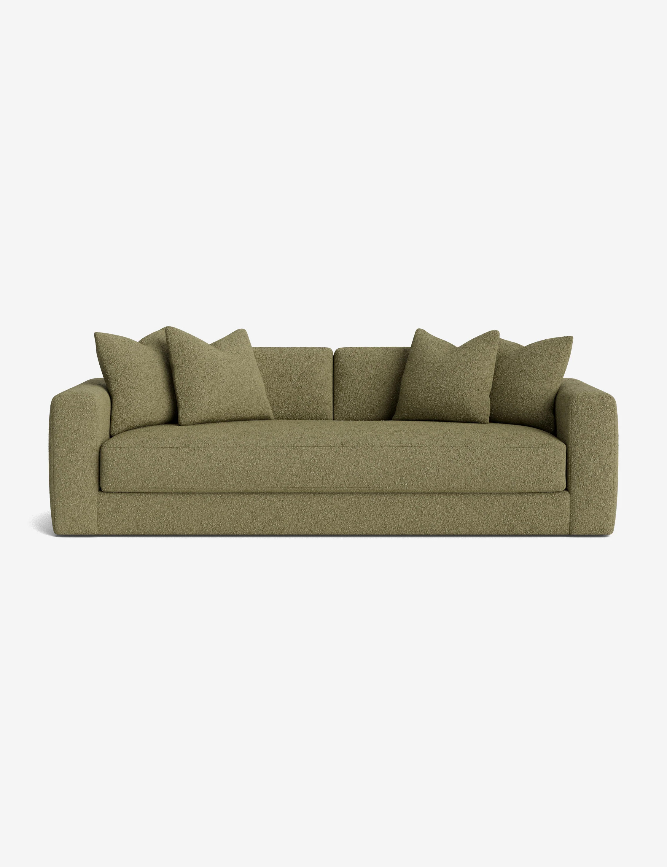 Hughes Sofa, Green Luxe Boucle | Lulu and Georgia 