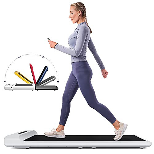 WALKINGPAD C2 Folding Treadmill Foldable Walking Pad Ultra Slim Smart Fold Free Installation Gym Running Device for Home Office Under Desk 0.5-3.72MPH S1（White） | Amazon (US)