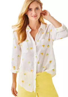 Lilly Pulitzer® Women's Sea View Button Down Top | Belk