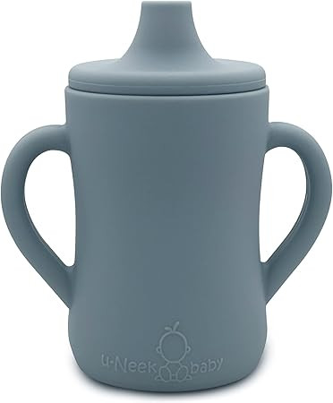 U-Neek baby Silicone Sippy Cup for Baby 6+ Months | Two Non Slip Handle Learner Cup for Toddlers ... | Amazon (US)