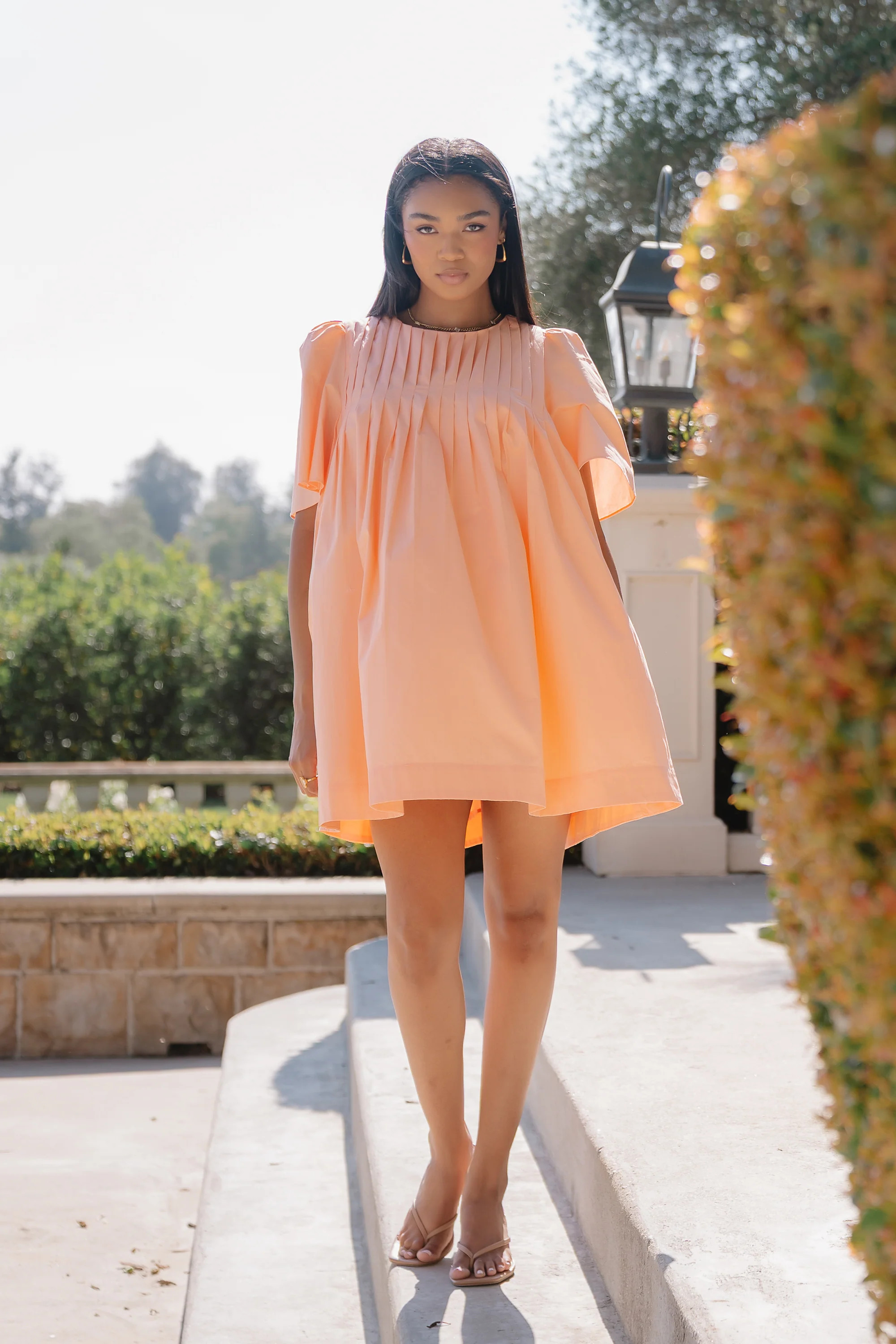 Granger Pleated Baby Doll Dress | Böhme US