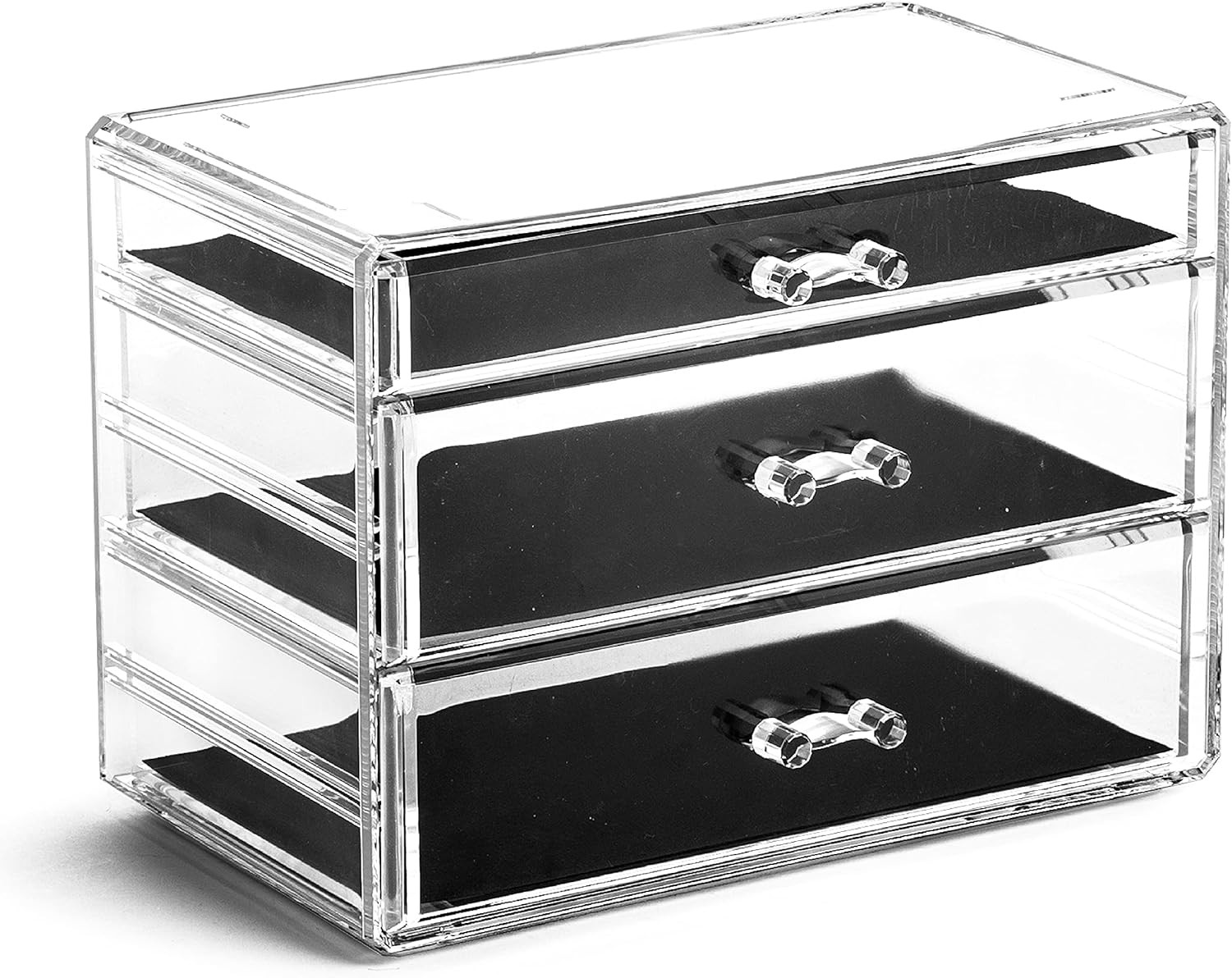 BINO | 3 Drawer Makeup Organizer - Third Avenue | THE MANHATTAN SERIES | Makeup Drawer Organizer | M | Amazon (US)