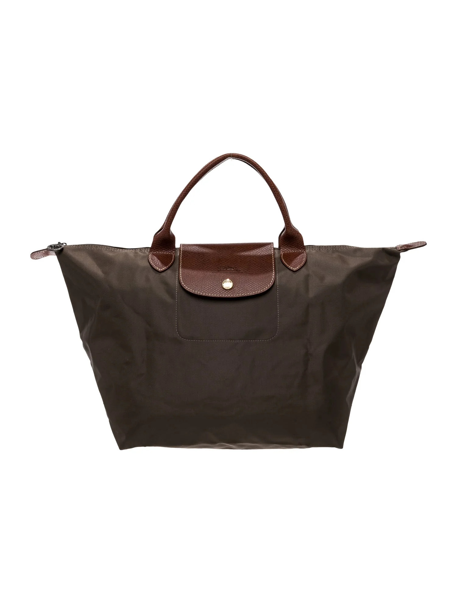 Longchamp Nylon Top Handle Bag - Brown Handle Bags, Handbags - WL893820 | The RealReal | The RealReal