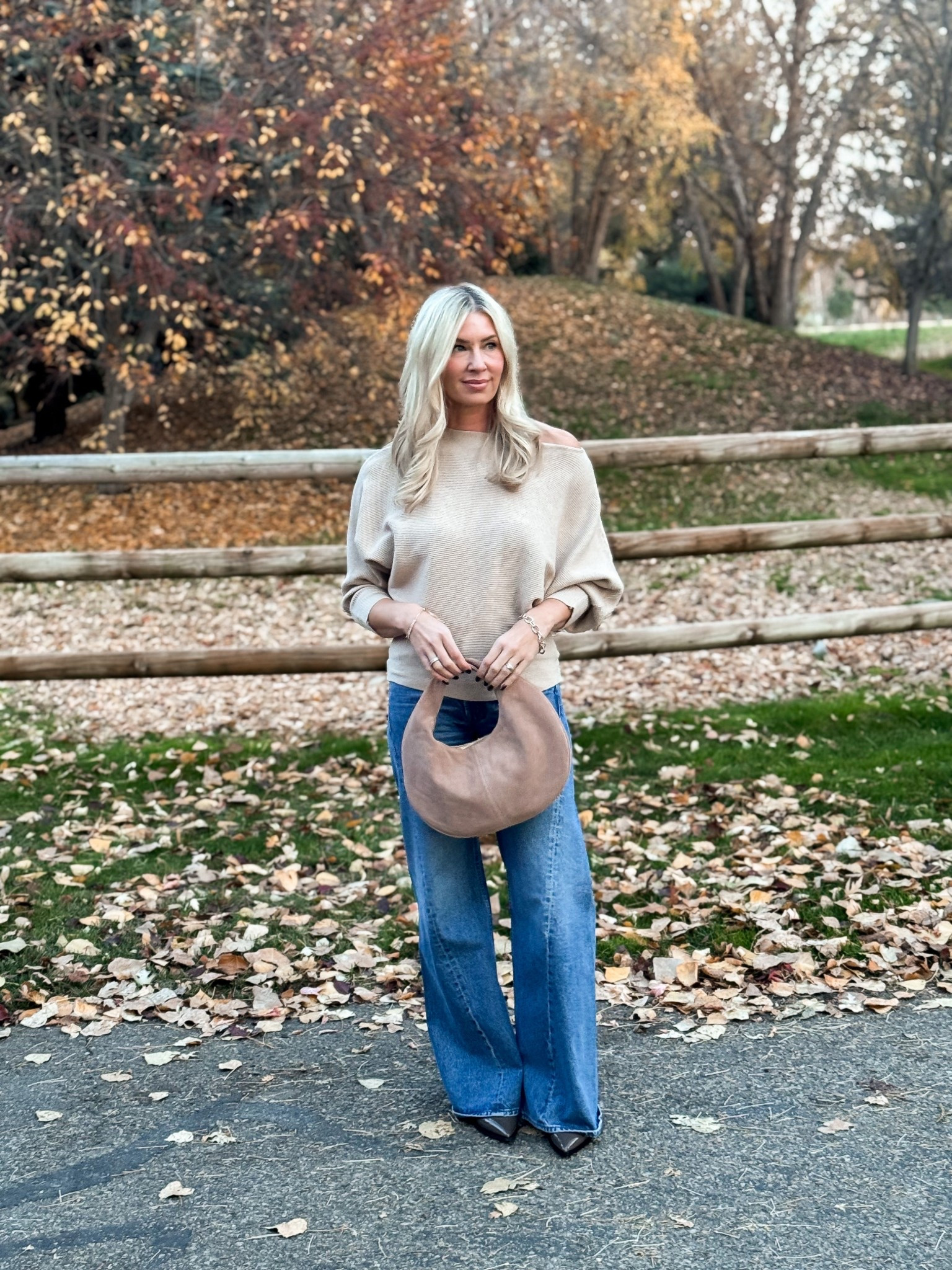 Mode Luxe suede bag is perfection! I’m loving it with all the fall colors 
Size down in these Mother Jeans 
Amazon sweater 
Thanksgiving outfit idea 
Fall outfit 
Handbag 

#LTKSeasonal #LTKStyleTip #LTKFindsUnder50