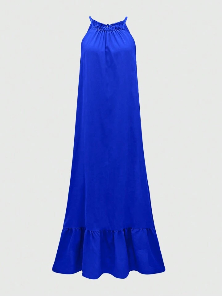 SHEIN Holidaya Solid Color Sleeveless Maxi Vacation Dress | SHEIN
