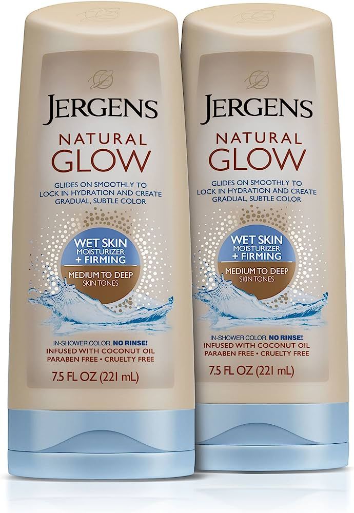 Jergens Natural Glow +FIRMING In-shower Self Tanner Body Lotion, Sunless Tanning for Medium to Ta... | Amazon (US)