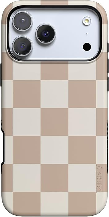 Casely iPhone 17 Pro Max Case | Fit Check | Neutral Checkerboard | Compatible with MagSafe | Bold... | Amazon (US)