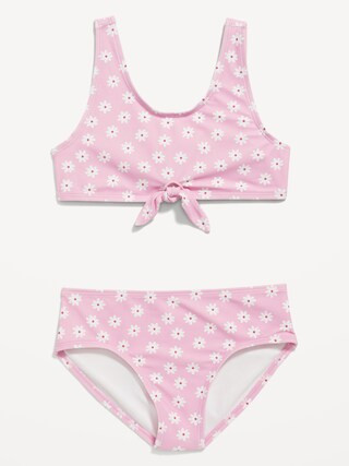 Tie-Front Bikini Swim Set for Girls | Old Navy (US)