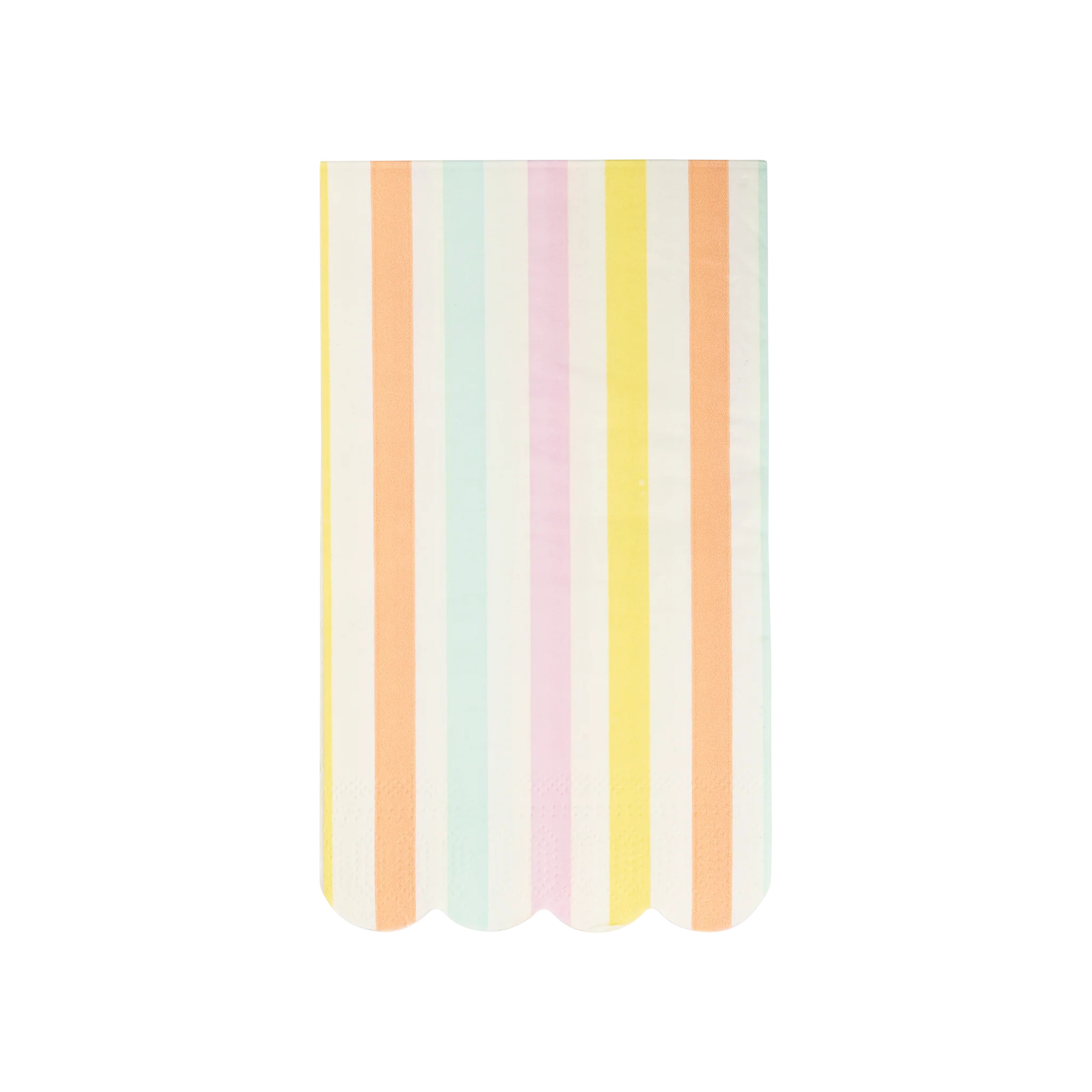 Spring Stripe Scallop Paper Dinner Napkin | My Mind's Eye