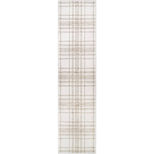 My Texas House Hampshire Plaid 2 X 8 Driftwood Reversible Runner Rug | Walmart (US)