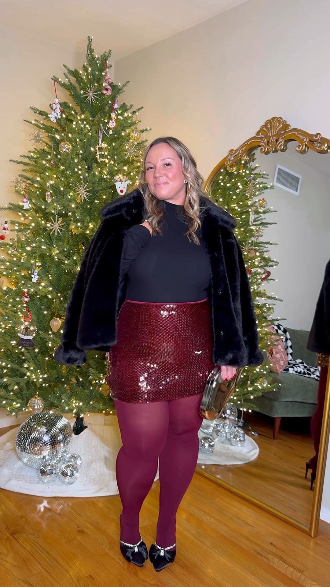 Holiday party outfit! 
My sequin skort is from Abercrombie, but this color isn’t available however I found an almost identical one for super affordable! Also linked Abercrombie’s sequin skorts from this year cause they are all on sale! 

Holiday outfit, midsize style, party outfit, viral skort, Christmas party, NYE outfit

#LTKHoliday #LTKMidsize #LTKOver40