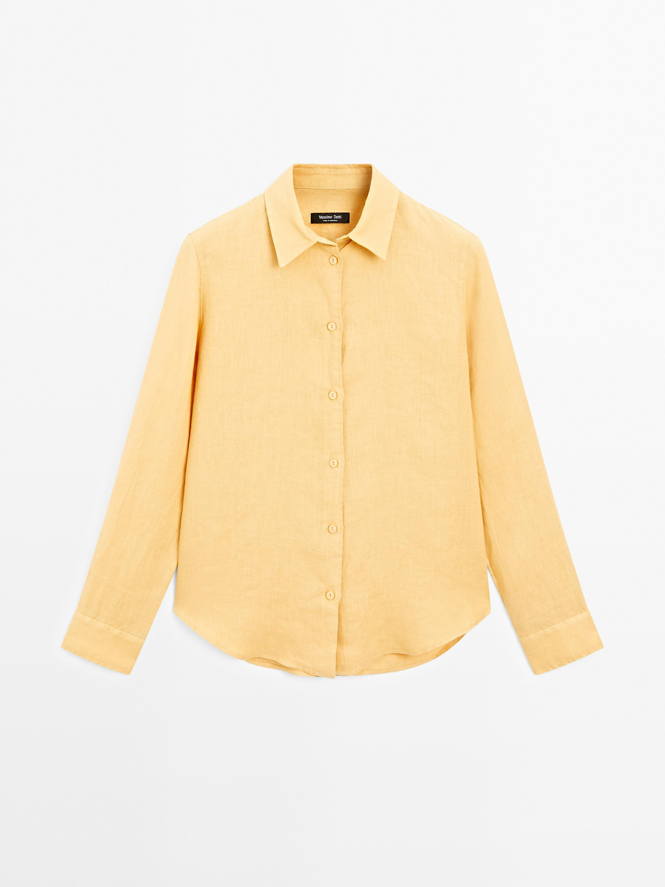 Flowing 100% linen shirt | Massimo Dutti UK