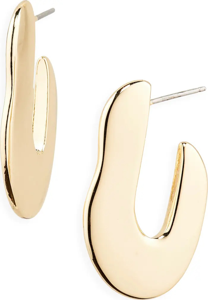 Flat Molten Hoop Earrings | Nordstrom