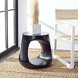 SAFAVIEH Outdoor Collection Vikki Modern Black Concrete Accent Table (Fully Assembled) VNN1040C | Amazon (US)