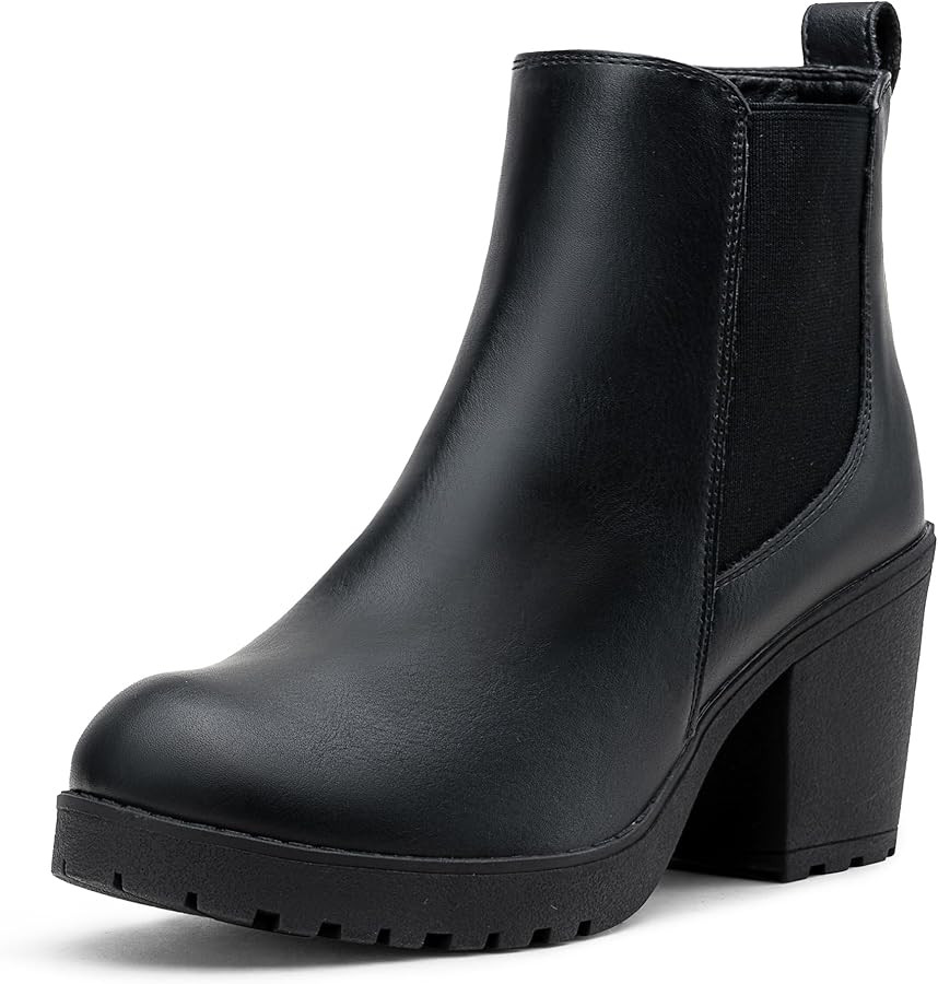 Vepose Women's 999 Fashion Platform Chunky Low Heel Chelsea Boots Ankle Booties | Amazon (US)