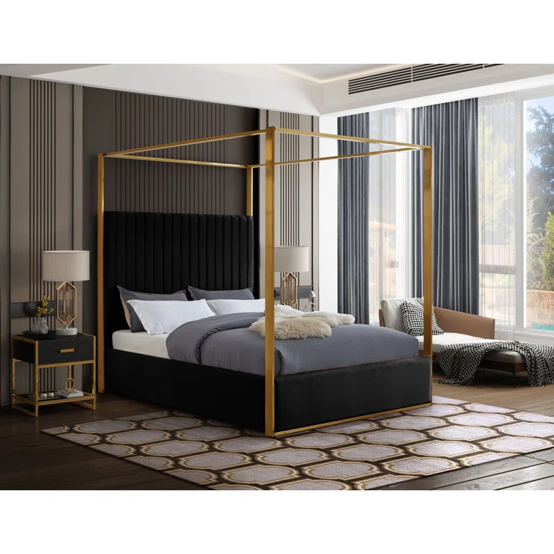 Heersa Velvet Bed | Wayfair North America