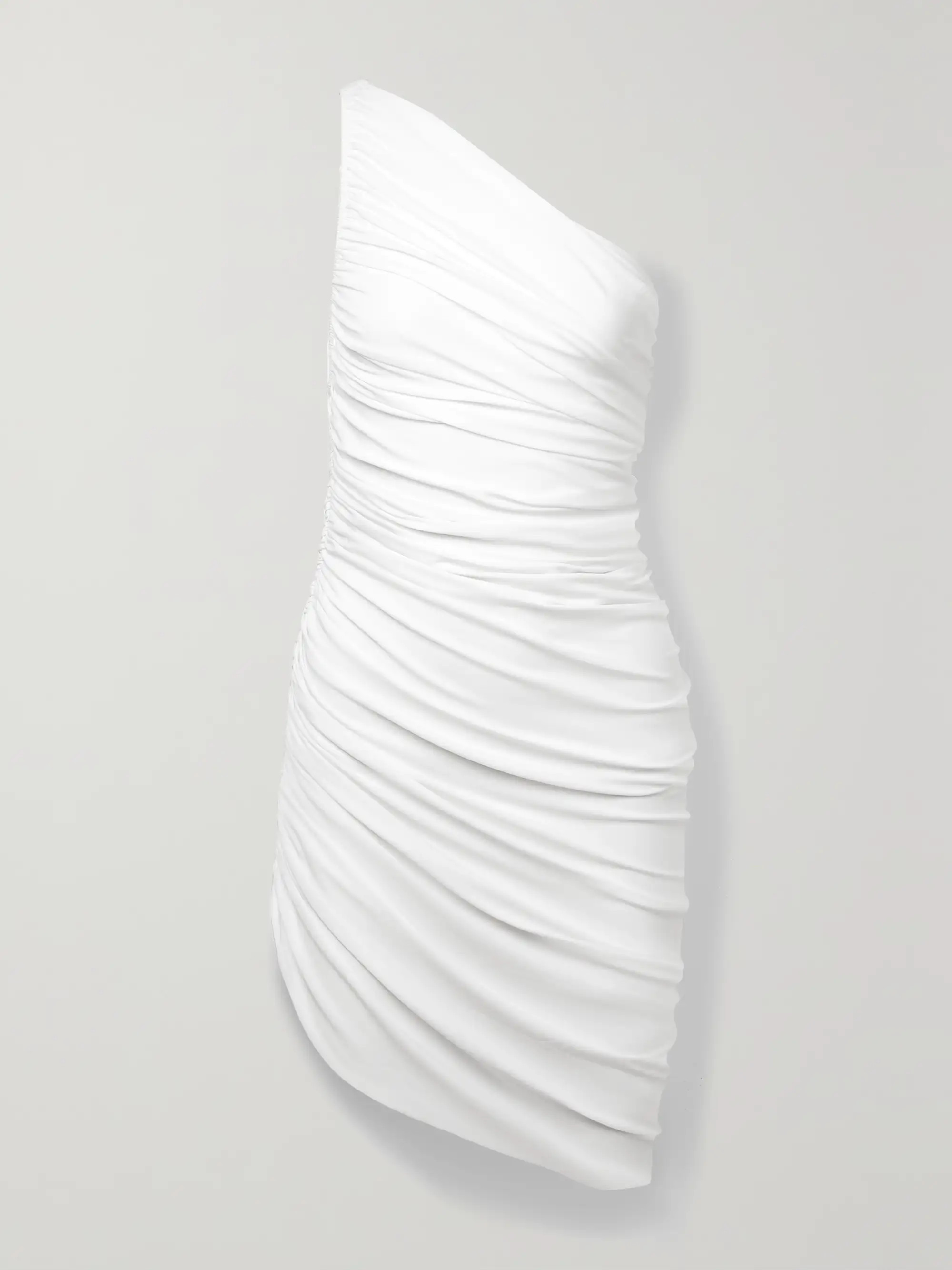 Diana one-shoulder ruched stretch-jersey mini dress | NET-A-PORTER (US)