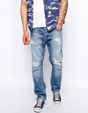 ASOS Slim Jeans With Rips | ASOS UK