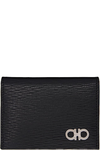 Ferragamo - Black Gancini Credit Card Holder | SSENSE
