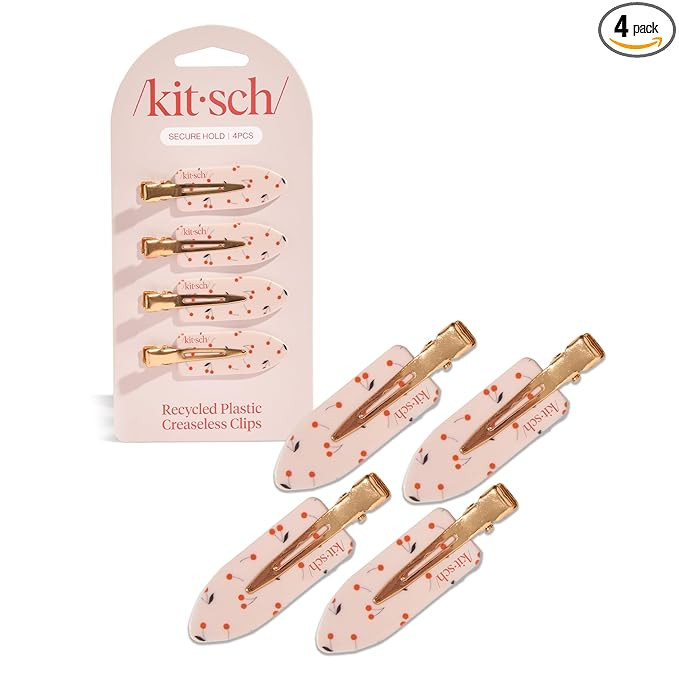 Kitsch Creaseless Hair Clips for Women - No Crease, No Bend Hair Clips for Styling, Bangs, Makeup... | Amazon (US)