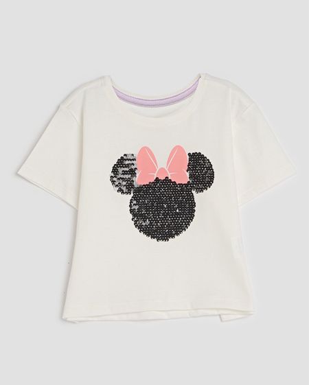 Camiseta infantil Minnie lantejoula reversível 4-10A branca | Disney

#LTKbrasil