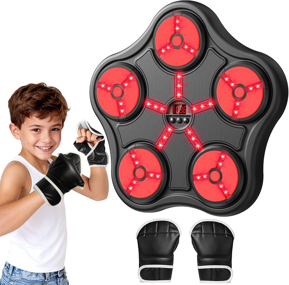 Cool Boxing Machine Toys for Kids Aged 3-12, Wall-Mounted Smart Bluetooth Punching Bag, Boxing Tr... | Amazon (US)