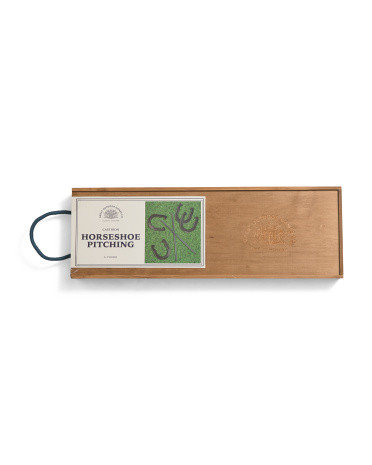 Classic Horseshoe Toss Game Set In Wood Box | TJ Maxx
