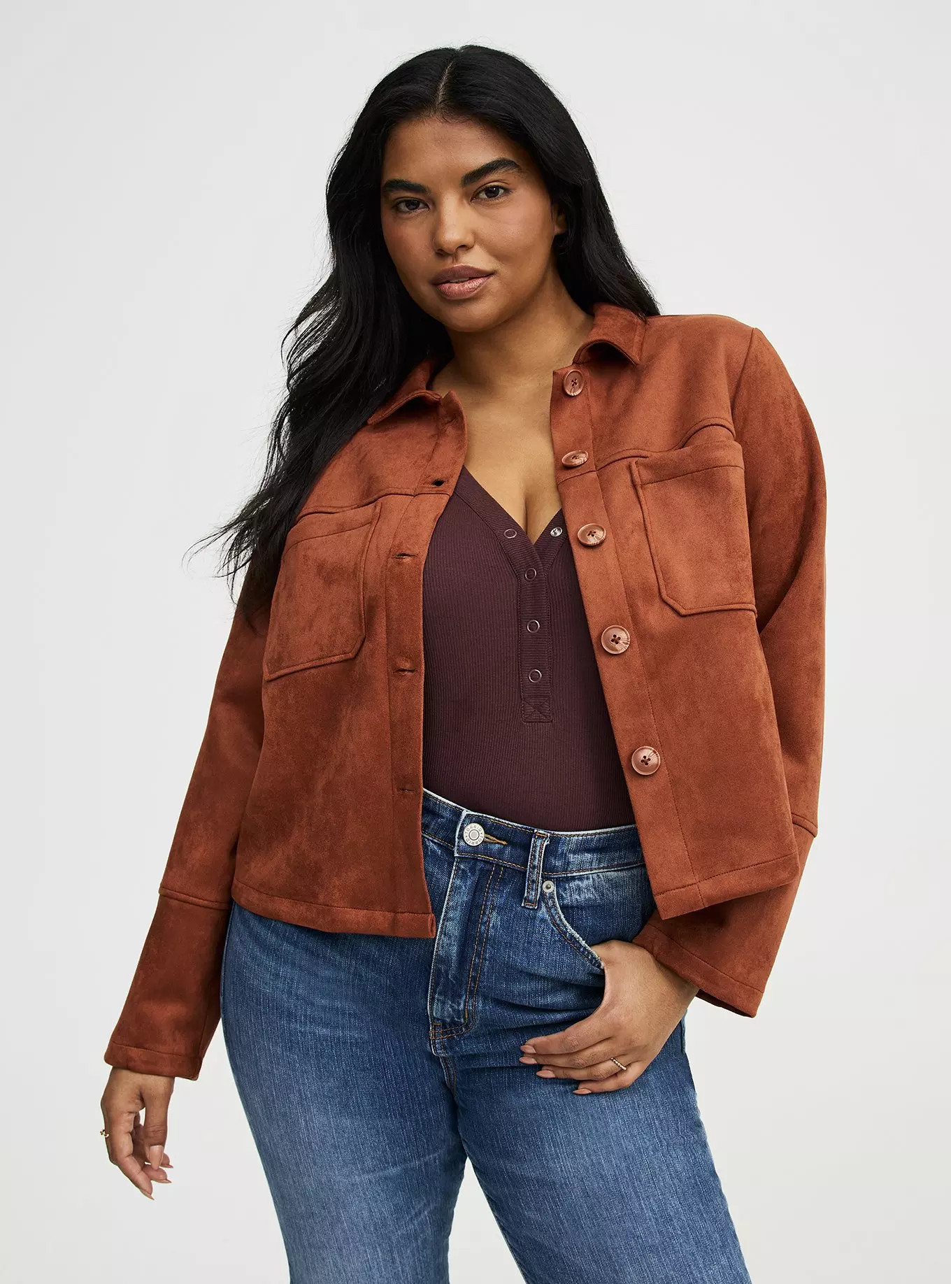 Hipster Faux Suede Jacket | Torrid (US & Canada)