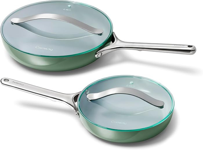 Non-Stick Frying Pans (10.5" and 8"), Non-Toxic, PTFE and PFOA Free, Oven Safe and Compatible wit... | Amazon (US)