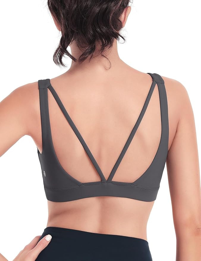 HeyNuts Wonder Sports Bras for Women Medium Support Yoga Bras Workout Bras with Removable Pads,A-... | Amazon (US)