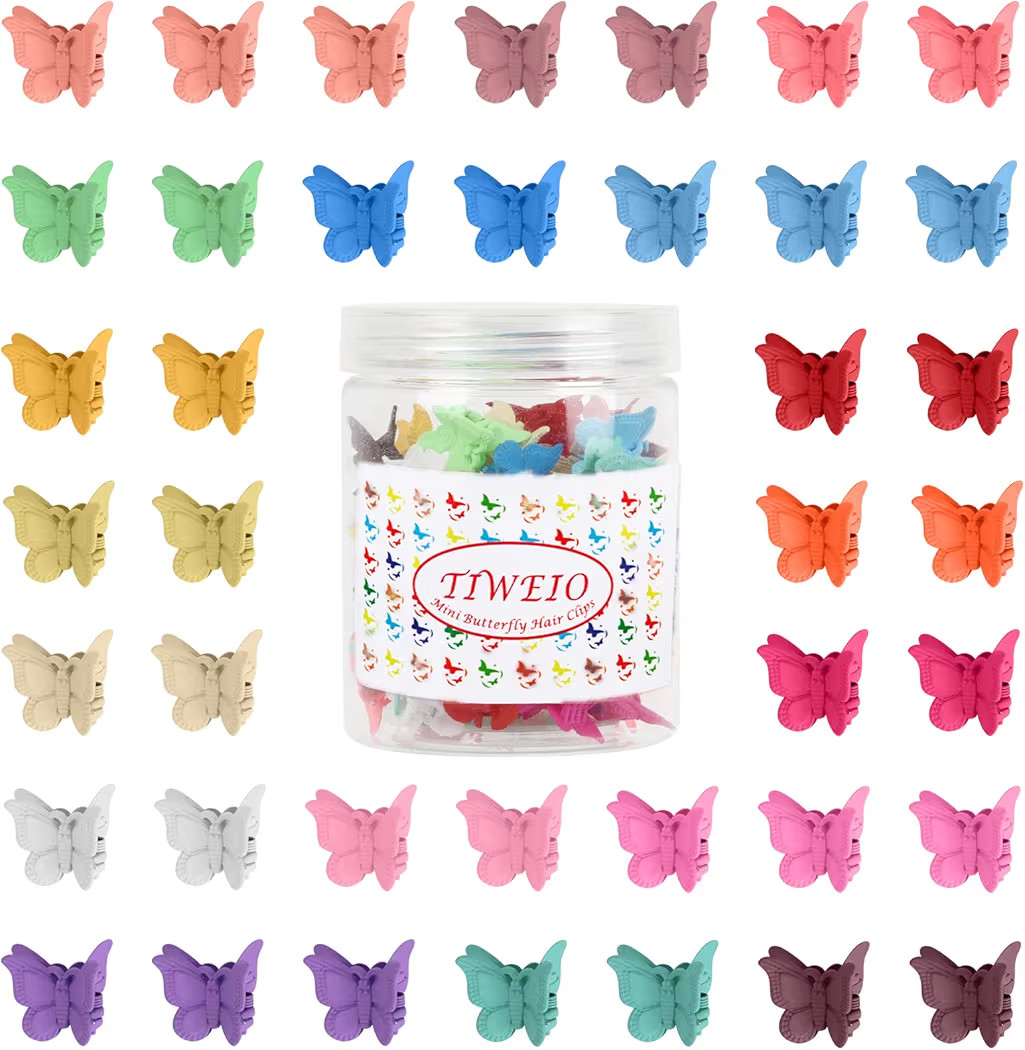 Beautiful Butterfly Hair Clips for Tiweio, Mini Cute Hair Accessories, 90s Girls Women with Box P... | Amazon (US)
