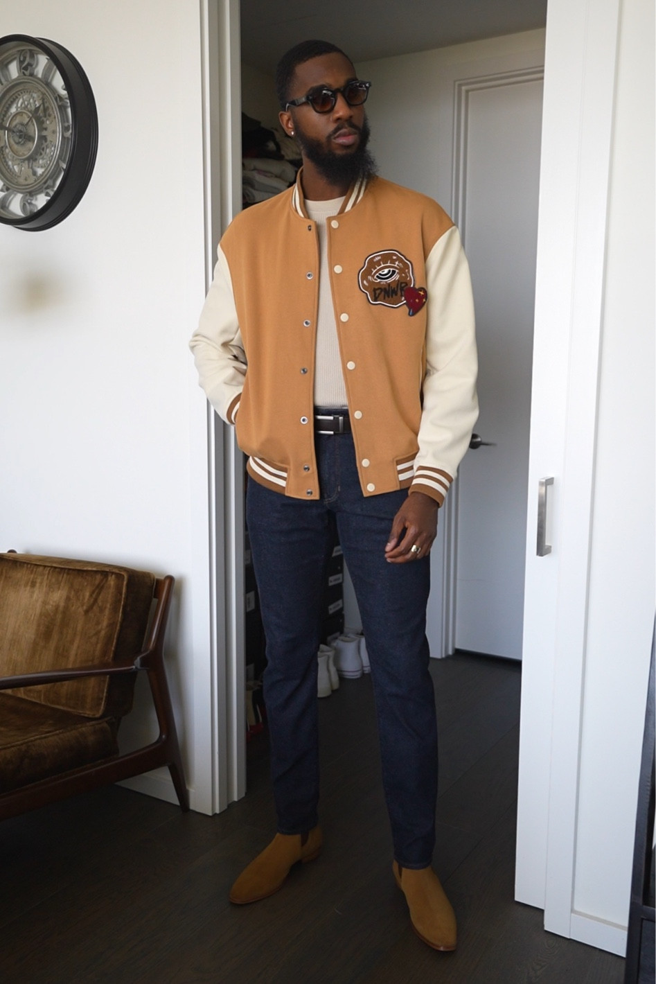 Navy Blue and Brown fall color combination elevated casual outfit. Link to all pieces down below ⬇️.

#LTKmens