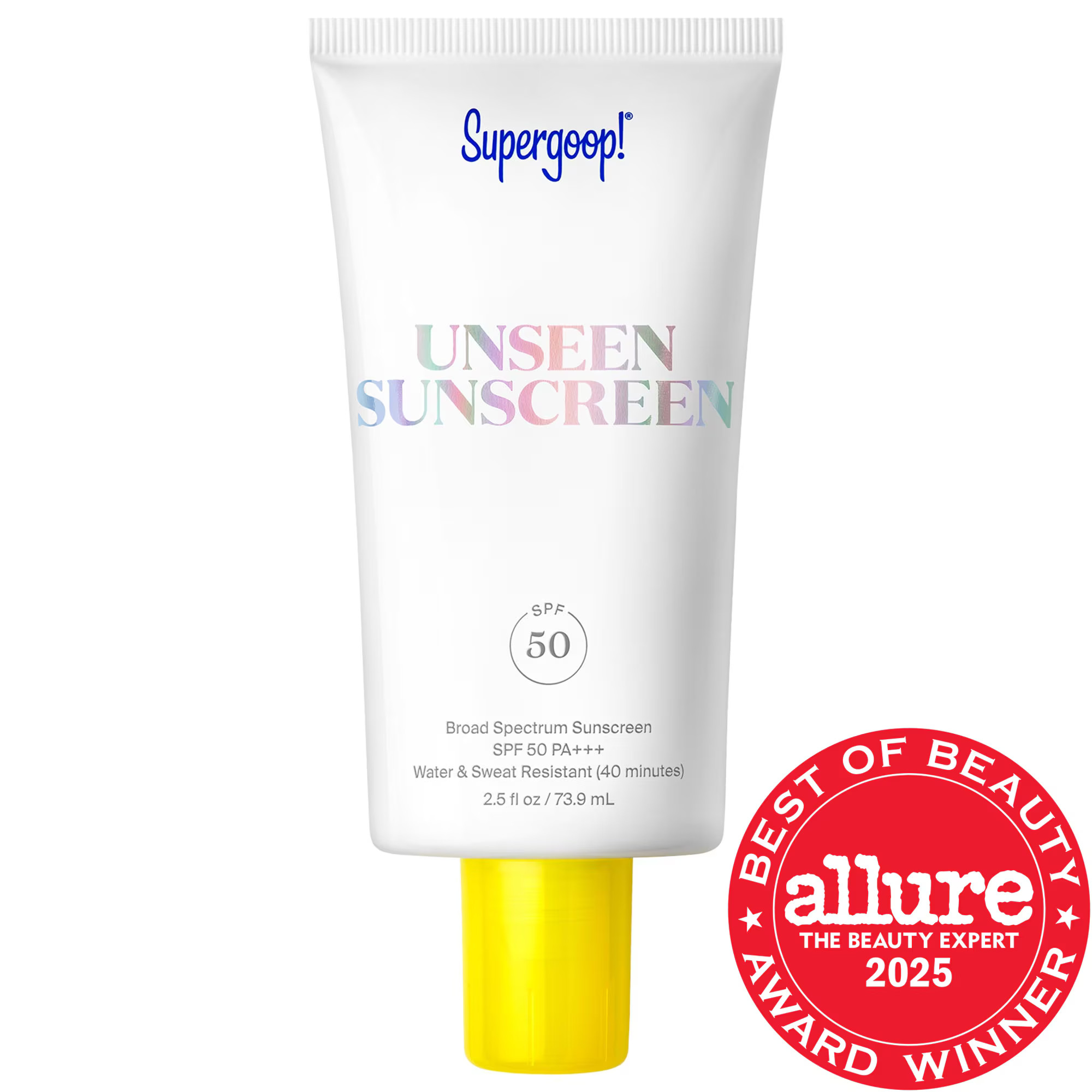 Supergoop! Unseen Sunscreen Invisible Broad Spectrum SPF 50 PA +++ 2.5 oz / 74 mL | Sephora (US)