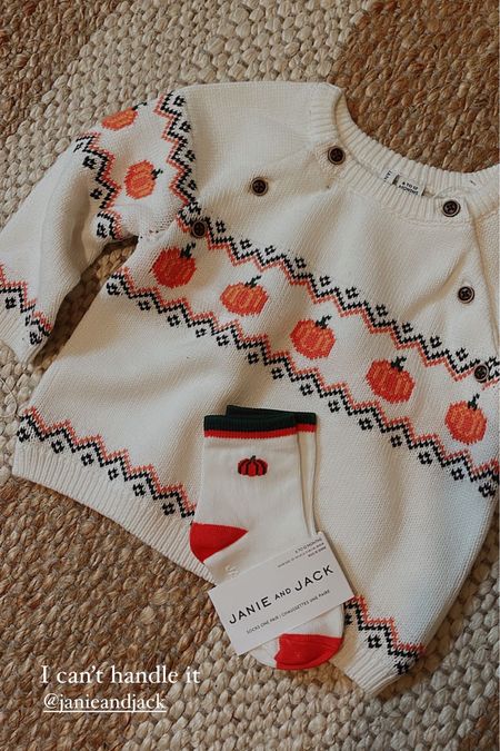 Janie & Jack baby pumpkin sweater and socks

#LTKbaby