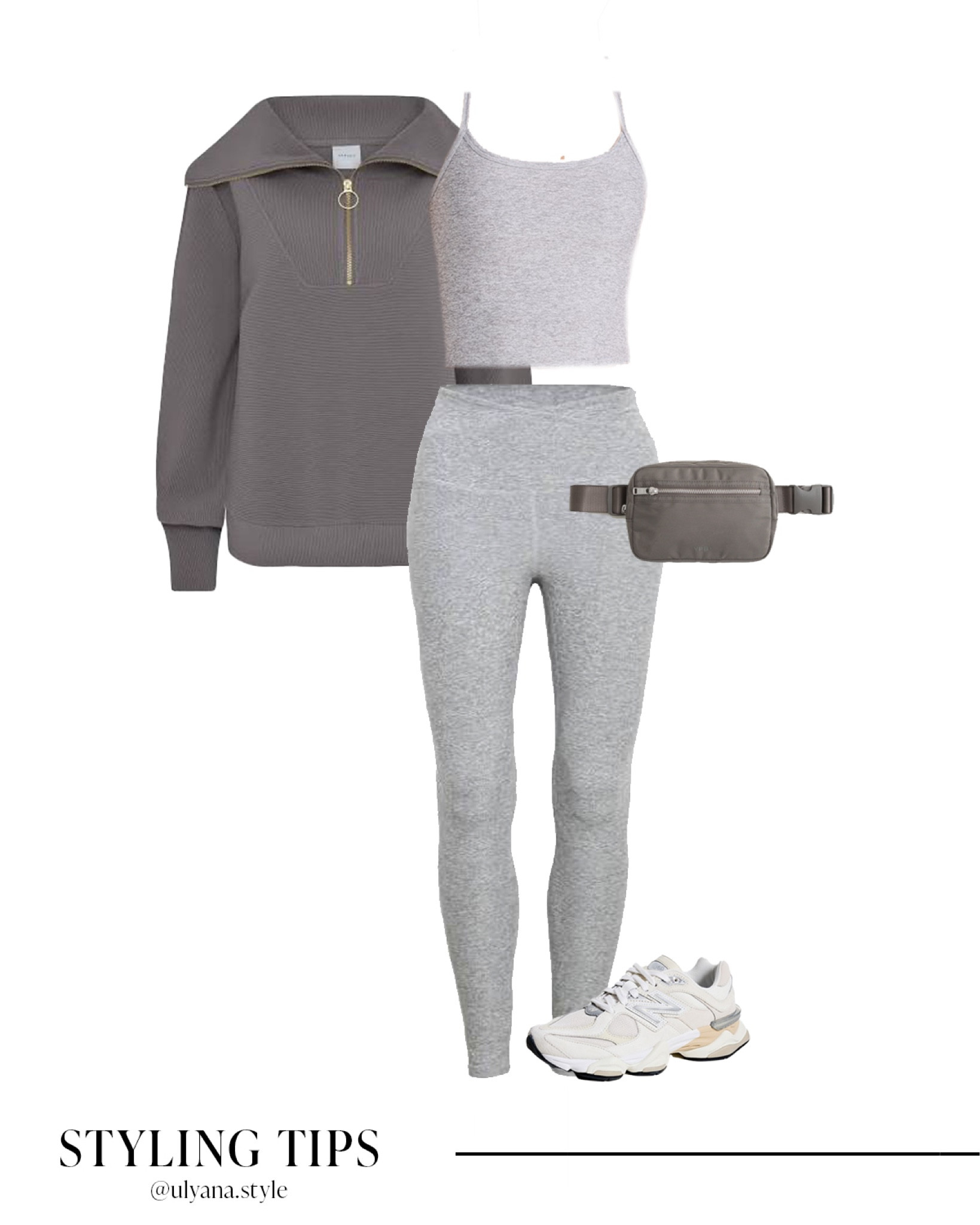 Upgrade your workout look with a half zip sweatshirt, gray leggings, and a matching sports bra. Complete the athleisure outfit with comfy sneakers and a stylish gym crossbody bag perfect for Pilates or a winter walk.
.
.
.
.
.

#LTKSeasonal #LTKActive #LTKFitnees  #LTKU #LTKSaleAlert #LTKGiftGuide #LTKWorkwear #LTKTravel #LTKShoeCrush #LTKItBag  

Winter outfits | winter shoes | workout set | workout outfits | gym outfit | gym set | gym shoes | gym bag | Pilates outfit | walking outfit | gray leggings | gray sports bra | walking sneakers | leggings outfits | casual leggings outfit | leggings and socks | workout leggings | oversized sweatshirt | quarter zip sweatshirt | gray sweatshirt | casual sneakers | casual winter outfits 

#LTKStyleTip #LTKFindsUnder100 #LTKFindsUnder50