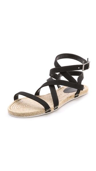 Tibi Melia Espadrille Sandals - Black | Shopbop