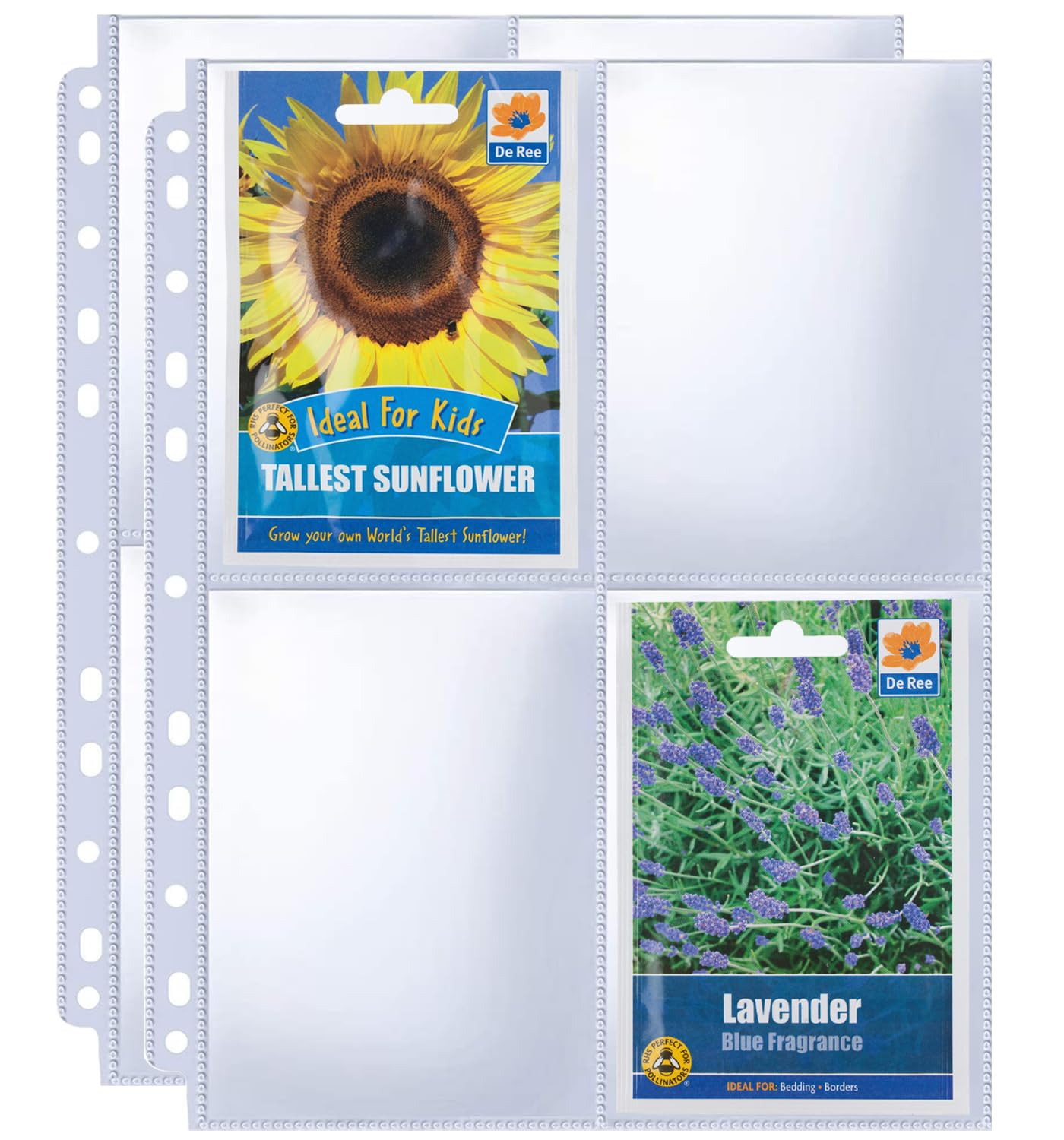 30 Pack 240 Pockets 3.5x5” Seed Packet Sleeves, Heavy Duty Garden Seeds Storage Pages for 3 Rin... | Amazon (CA)