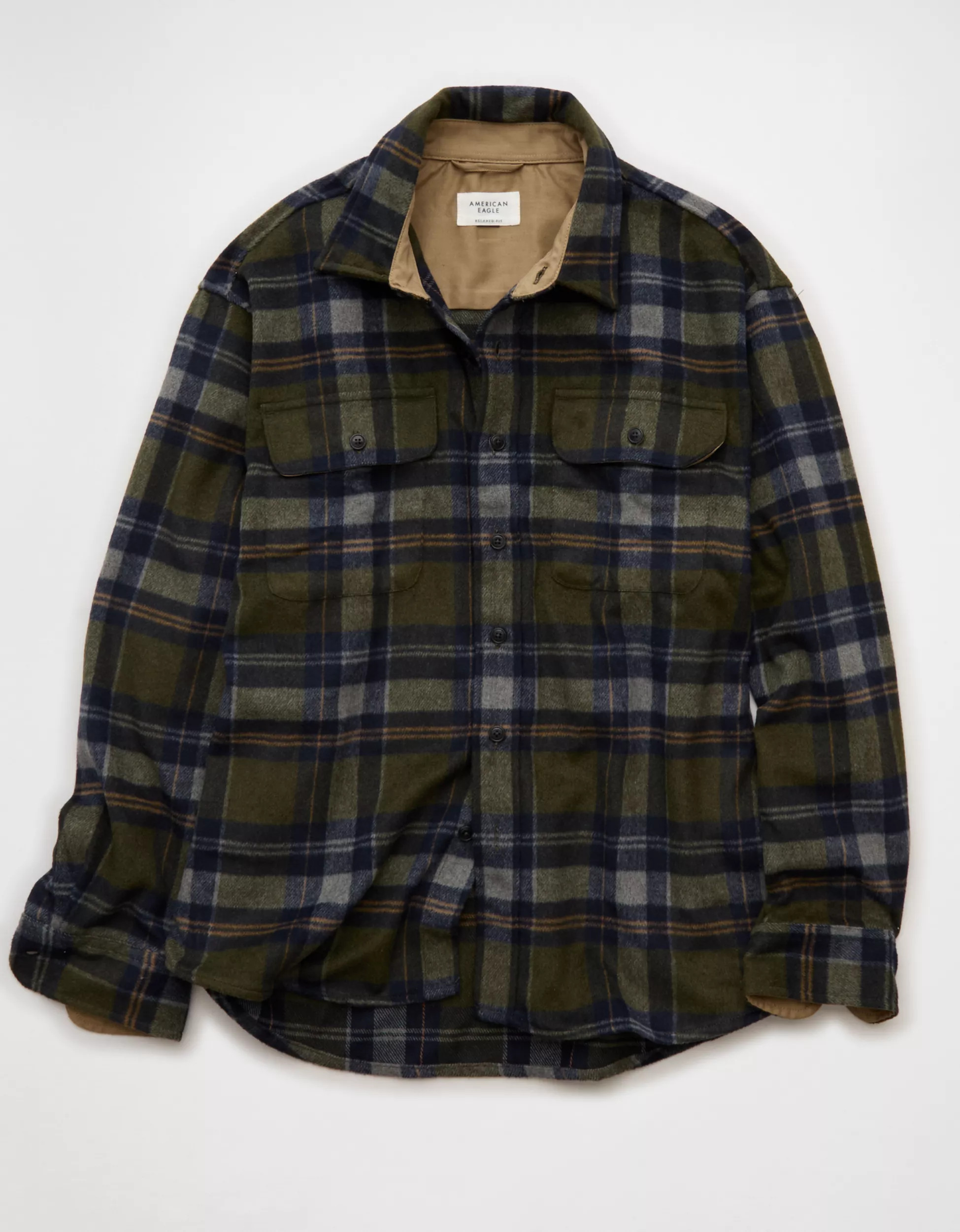 AE Relaxed Heavyweight Flannel | American Eagle Outfitters (US & CA)