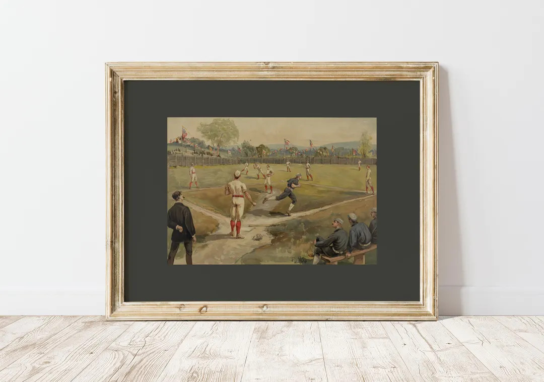 Vintage Baseball Print, Digital Printable Wall Art, Sports Themed Decor, Boy Nursery Posters, Kid... | Etsy (Global)