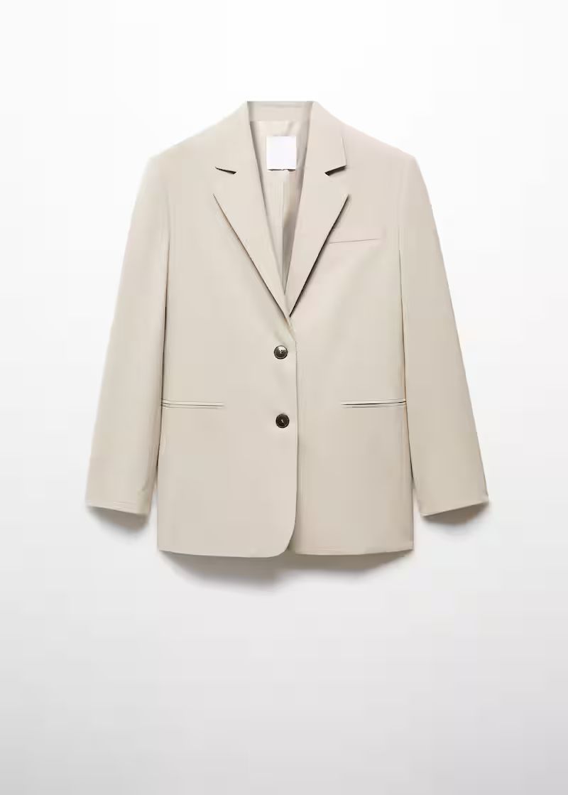 Suit jacket with buttons -  Women | Mango United Kingdom | MANGO (UK)
