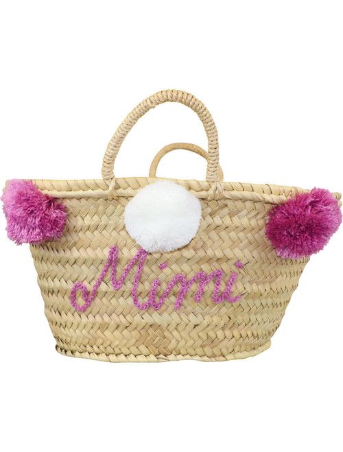 Handmade Custom Purple Pom Pom Tote (Name Included) - Shipping Early April | Cecil and Lou