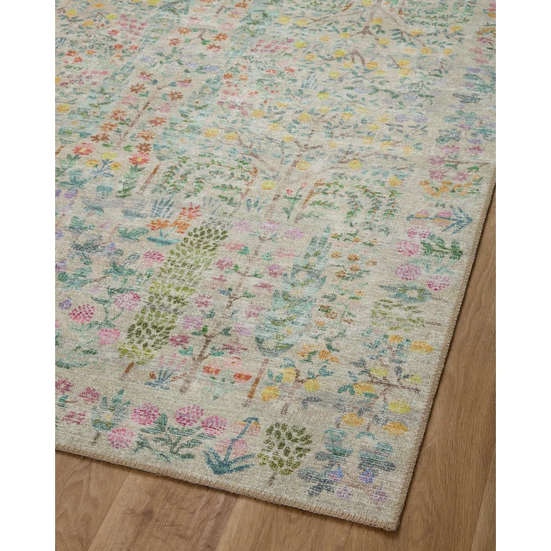 Rifle Paper Co. X Loloi Maison Grove Blue 3'-0" X 3'-0" Area Rug | Wayfair North America
